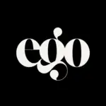 Black White Minimal Simple Modern Creative Studio Ego Logo